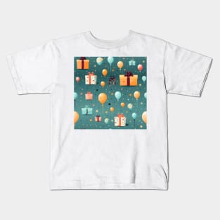 Happy Birthday Party Celebration Pattern 1 Kids T-Shirt